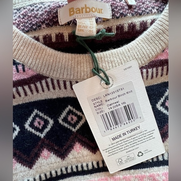 BARBOUR Birch Crew Neck Wool Blend Sweater NWT - Picture 11 of 15